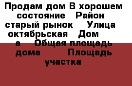 Продам дом В хорошем состояние › Район ­ старый рынок  › Улица ­ октябрьская › Дом ­ 133 а  › Общая площадь дома ­ 26 › Площадь участка ­ 5 › Цена ­ 750 - Красноярский край, Минусинский р-н Недвижимость » Дома, коттеджи, дачи продажа   